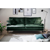 3-SITZER-SOFA TOKIO-3S SOFA Samt Grün  - Grün, MODERN, Textil (220/89/100cm) - MID.YOU