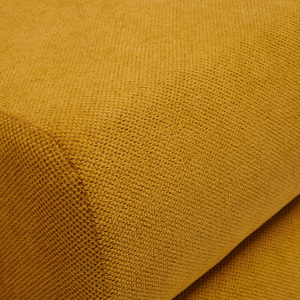 RÉCAMIERE Dunkelgelb Flachgewebe  - Dunkelgelb/Schwarz, Design, Kunststoff/Textil (171/88/93cm) - Cantus
