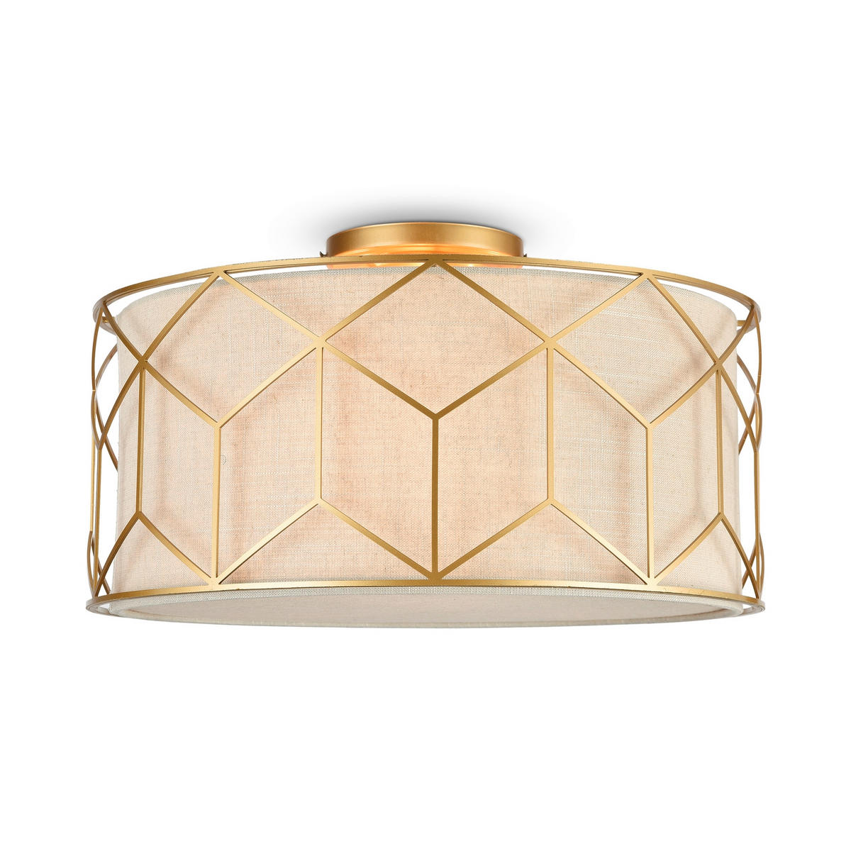 TAKLAMPA House 43/19 cm  - guldfärgad, Trend, metall/textil (43/19cm) - MAYTONI