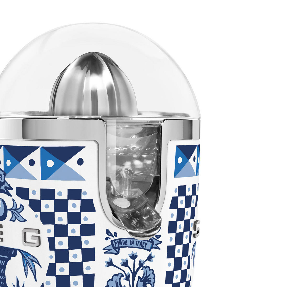 ZITRONENPRESSE - Blau/Weiß, Design, Metall (16,6/28,1/16,6cm) - SMEG
