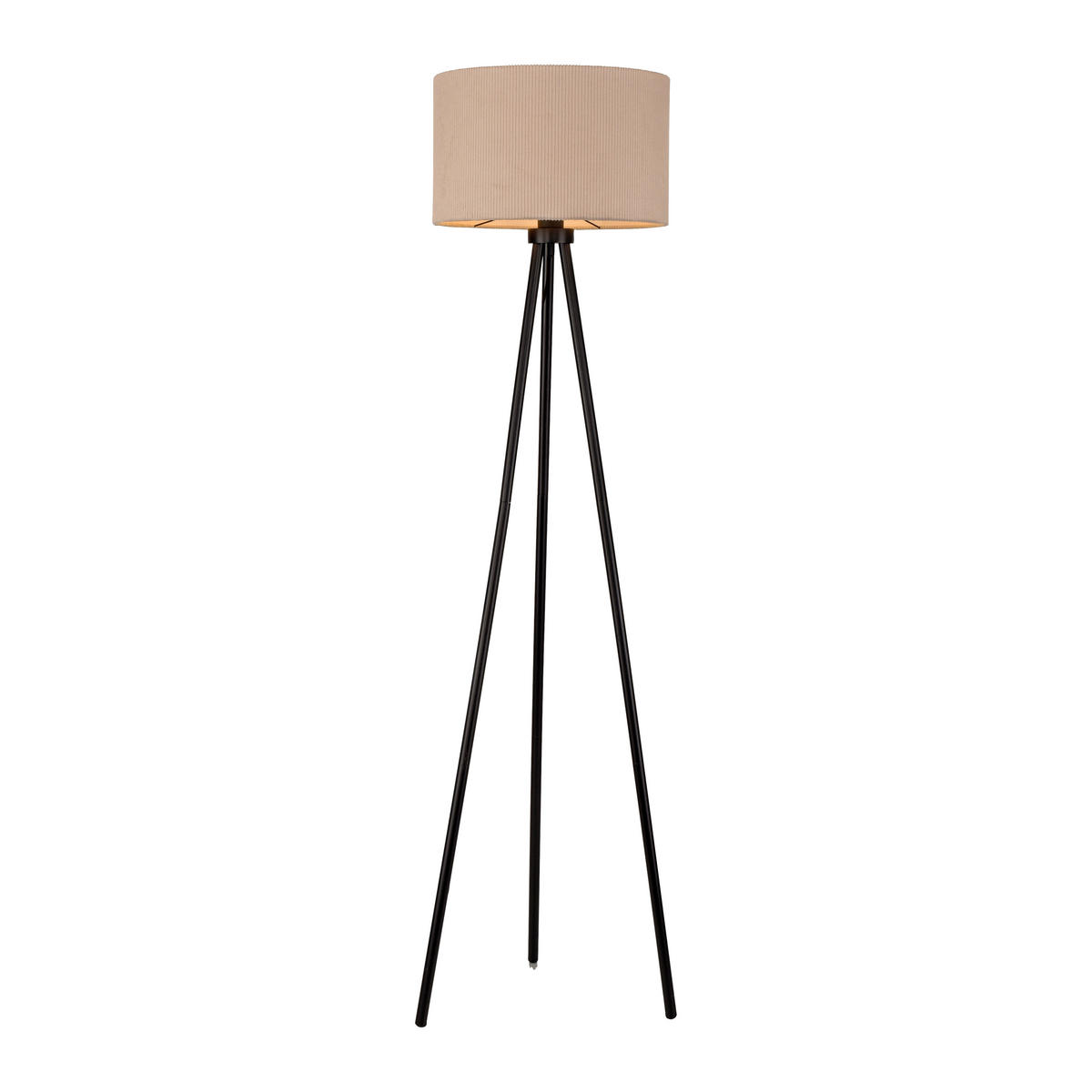 PODNA LED LAMPA Duro  - bež, drvo/metal (55/55/160cm)