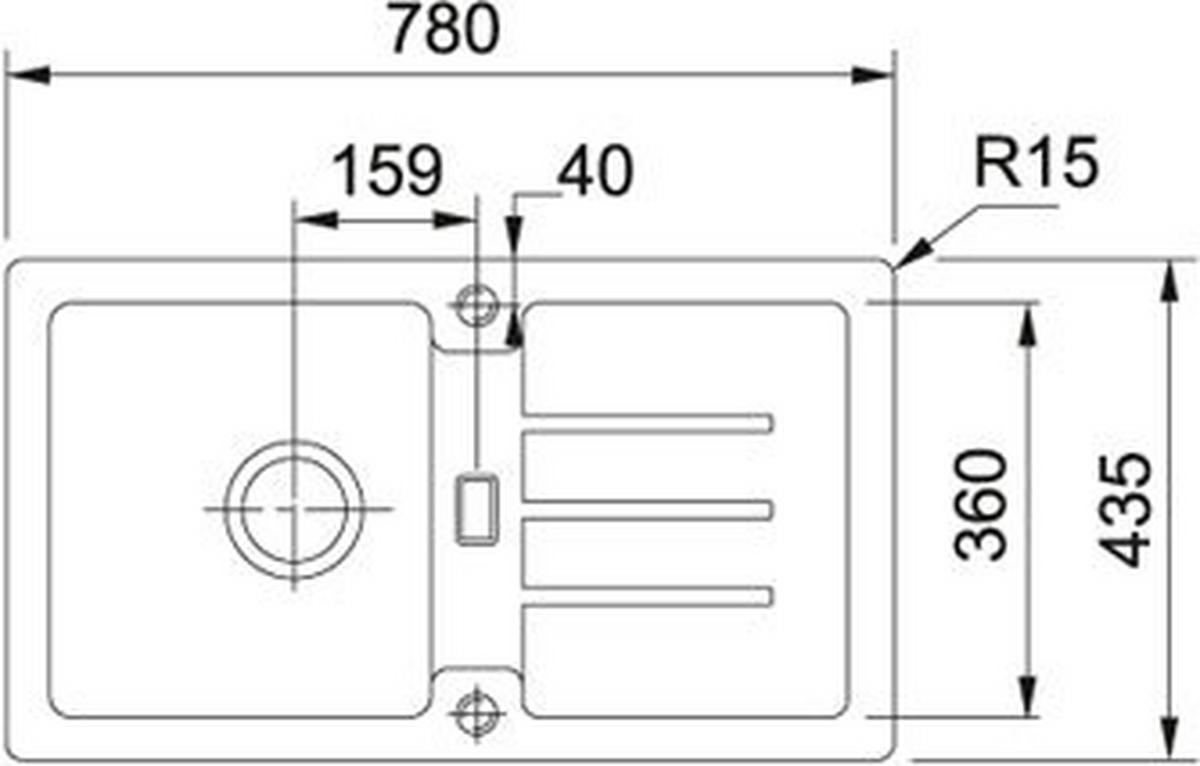 SUDOPER   78/43,5/16,5 cm         - svijetlo smeđa/krem, Design, kamen (78/43,5/16,5cm) - Franke