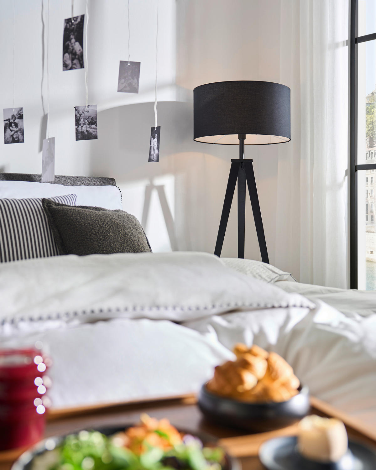 BOXSPRINGBETT 180/200 cm  in Grau  - Schwarz/Grau, KONVENTIONELL, Holz/Textil (180/200cm) - Jensen