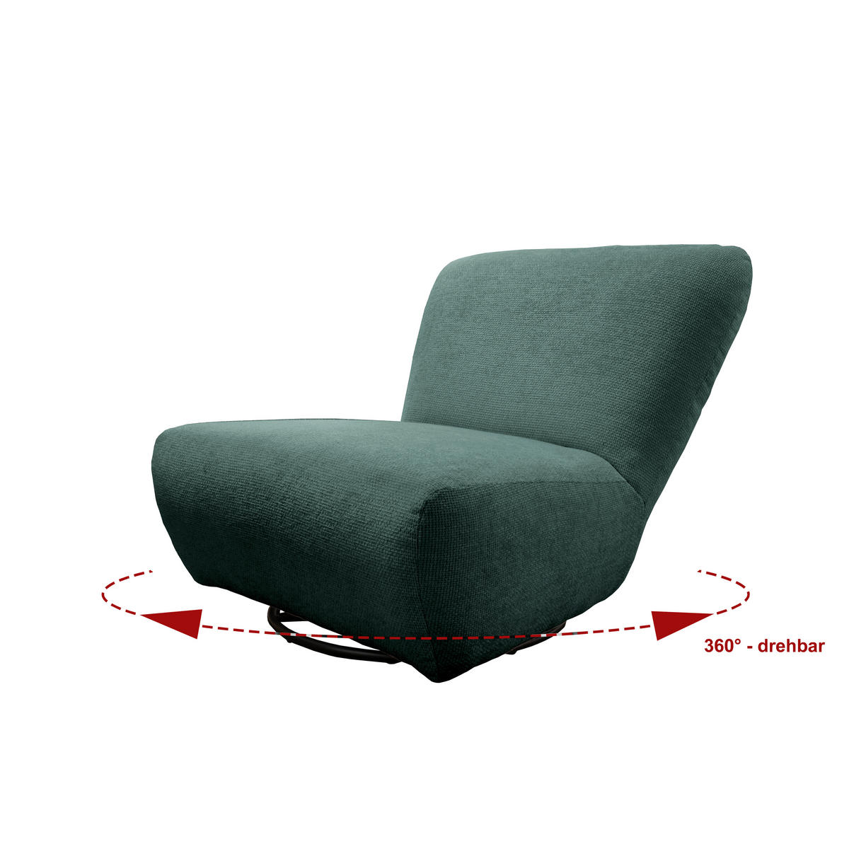 XXL-SESSEL in Mikrofaser Dunkelblau  - Schwarz/Dunkelblau, Trend, Textil/Metall (95/77/94cm) - Livetastic
