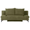 SCHLAFSOFA in Cord Dunkelgrün  - Dunkelgrün/Schwarz, Konventionell, Textil/Metall (200/78/95cm) - home24