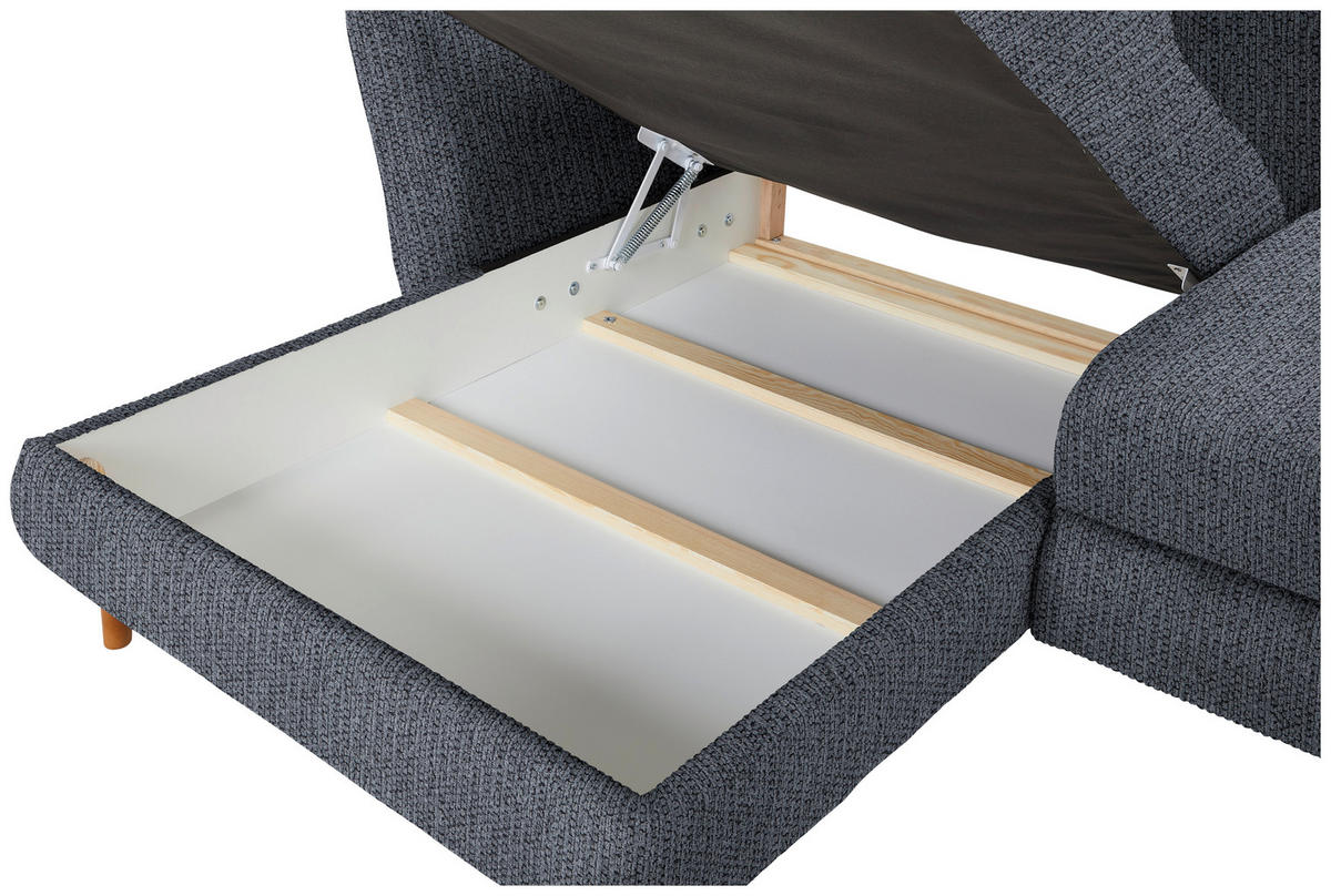 ECKSOFA in Webstoff Anthrazit  - Eichefarben/Anthrazit, Konventionell, Holz/Textil (284/162cm) - Carryhome
