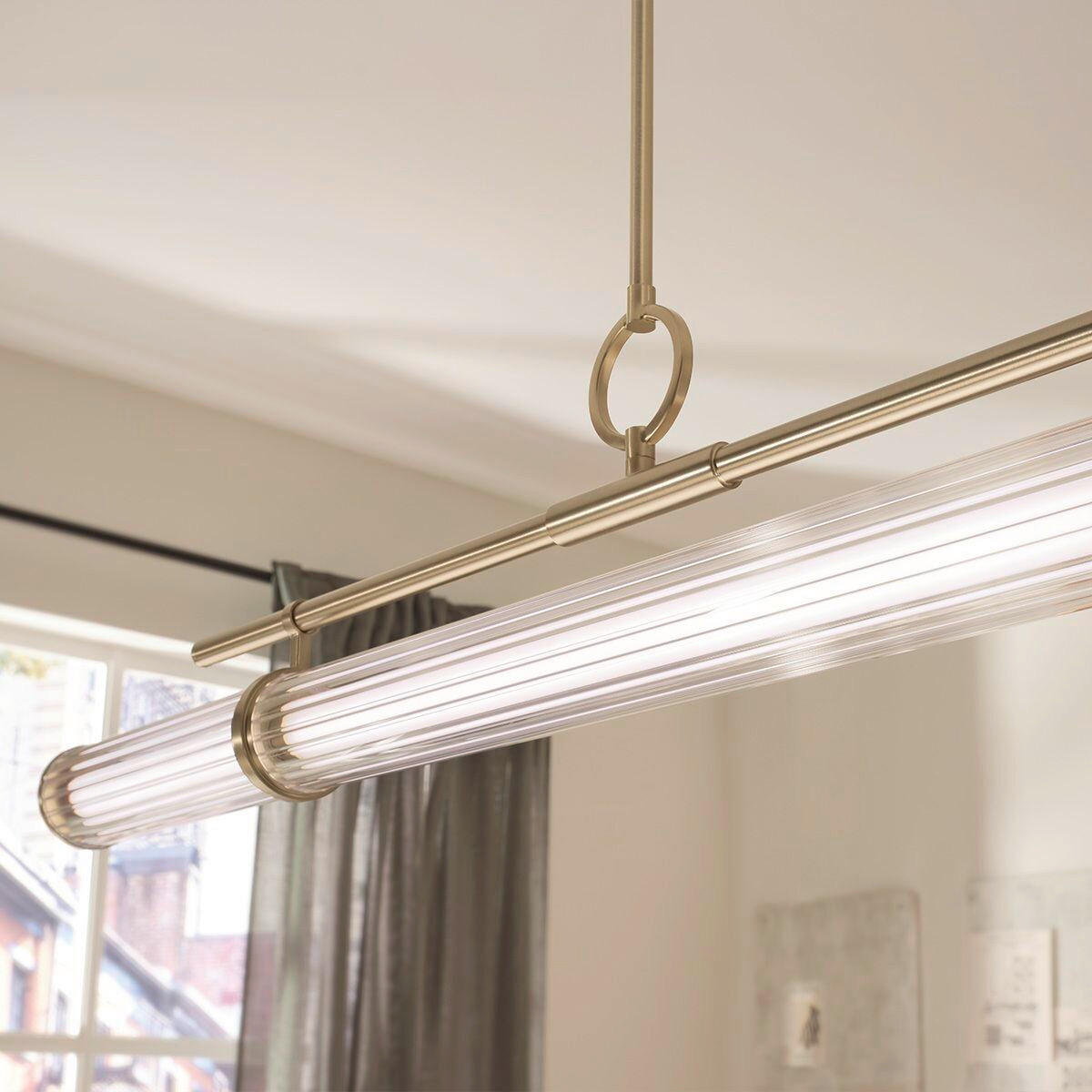 LED-HÄNGELEUCHTE Kichler 23,8/122,2 cm  - Champagner, Design, Glas/Kunststoff (23,8/122,2cm) - Elstead Lighting