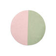 PLATZDECKCHEN Textil Lederlook Grün, Pink 38 cm  - Pink/Grün, LIFESTYLE, Textil (38cm) - Ambia Home