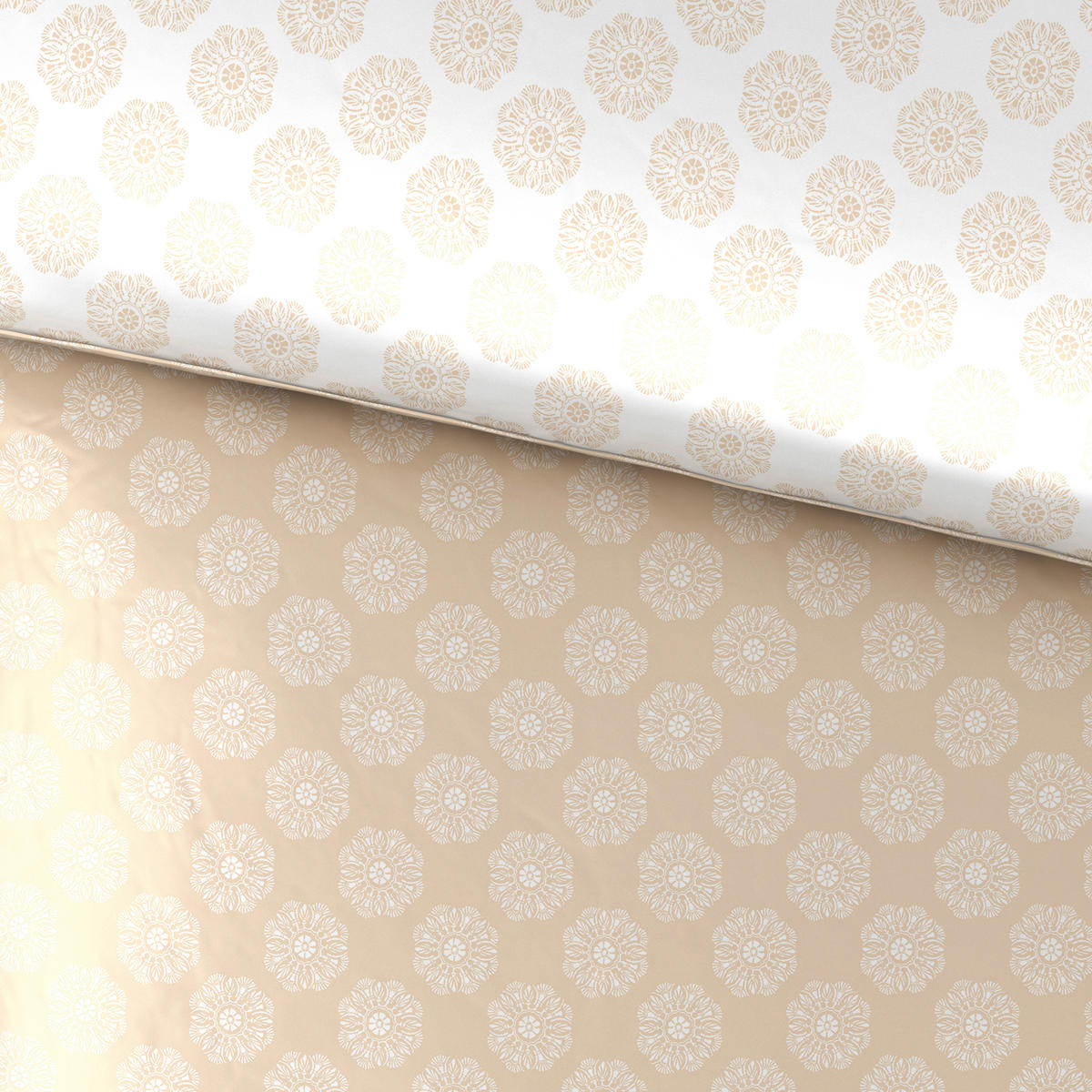 BETTWÄSCHESET Wycom Satin 160/210 cm  65 cm/100 cm  - Beige, Konventionell, Textil (160/210cm) - Esposa