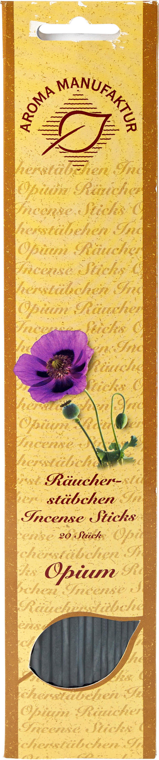 RÄUCHERSTÄBCHEN OPIUM   - Schwarz, Basics, Holz (32/6,5/0,5cm)