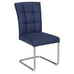 SCHWINGSTUHL Webstoff Blau, Edelstahlfarben  - Blau/Edelstahlfarben, Design, Textil/Metall (46/63/93cm) - Novel