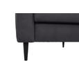 SESSEL in Lederlook Grau - Schwarz/Grau, KONVENTIONELL, Holz/Textil (87/96/86cm) - Carryhome