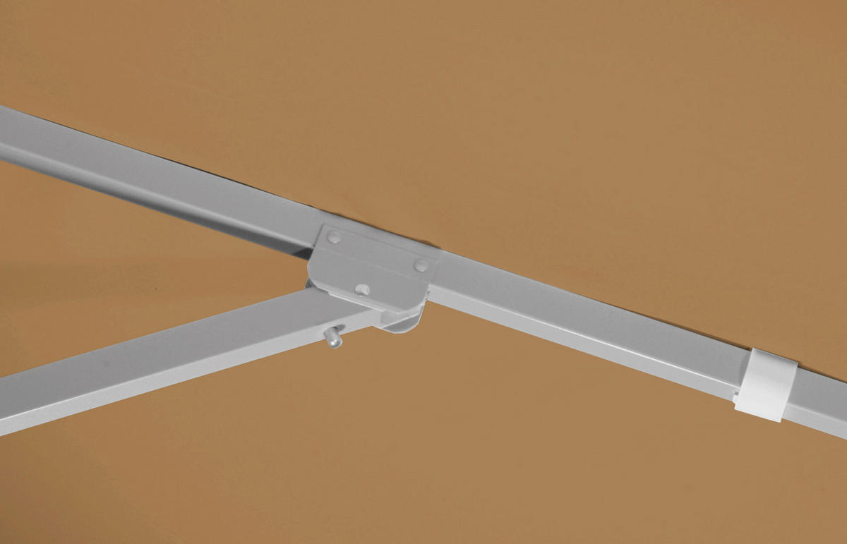 SLUNEČNÍK 300 cm - barvy stříbra/pískové barvy, Basics, kov/textil (300cm) - Schneider