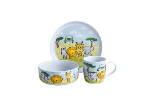 KINDERGESCHIRRSET 3-teilig  - Multicolor, Konventionell, Keramik (10/25,5/22,2cm) - Van Well