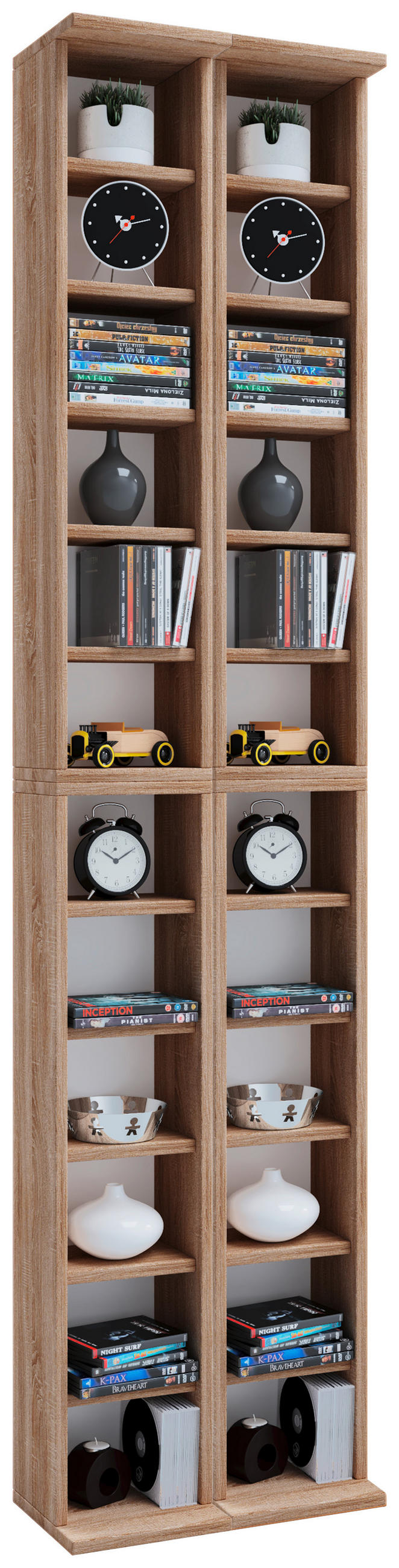 CD-HYLLA 42/183/20 cm  - ekfärgad, Klassisk, trämaterial (42/183/20cm) - MID.YOU