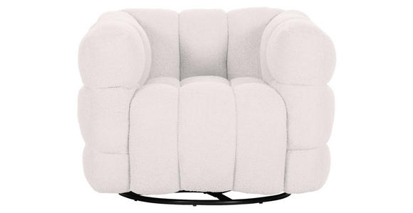 SESSEL in Flachgewebe Weiß  - Schwarz/Weiß, KONVENTIONELL, Textil/Metall (97/71/87cm) - Carryhome