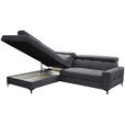 ECKSOFA in Struktur Anthrazit  - Anthrazit/Schwarz, MODERN, Textil/Metall (212/254cm) - Carryhome