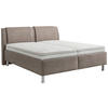 POLSTERBETT Matratze, gepolstertes Kopfteil, Lattenrost Taupe, Hellgrau 160/200 cm  - Taupe/Hellgrau, KONVENTIONELL, Holz/Holzwerkstoff (160/200cm) - Beldomo - Sleep
