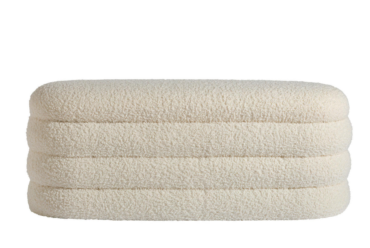 HOCKERBANK in Textil, Holzwerkstoff Creme  - Creme/Weiß, Design, Holzwerkstoff/Textil (130/50/46.5cm) - MID.YOU