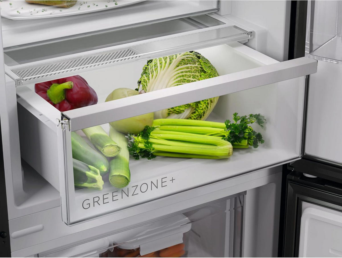 KÜHL-GEFRIER-KOMBINATION ORC7P361CL  - Schwarz, Metall (59,5/202/66,4cm) - AEG