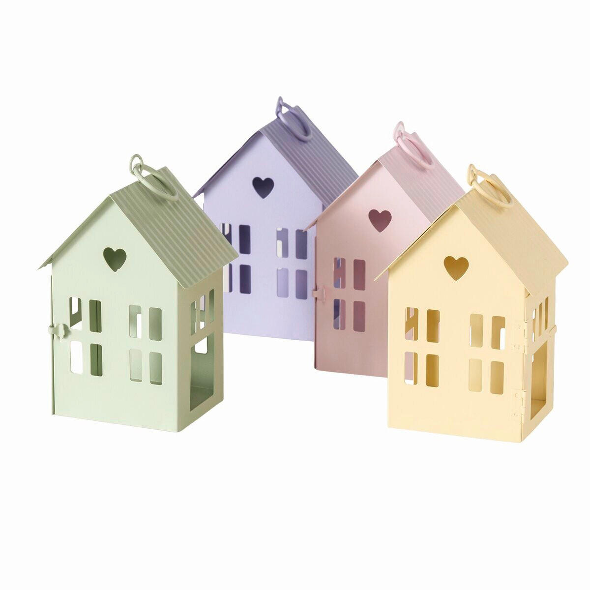 LATERNENHAUS - Gelb/Lila, LIFESTYLE, Metall (9/7,5/14cm)