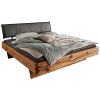 BALKENBETT 160/200 cm  in Anthrazit, Wildeiche   - Wildeiche/Anthrazit, Natur, Holz/Textil (160/200cm) - Valnatura