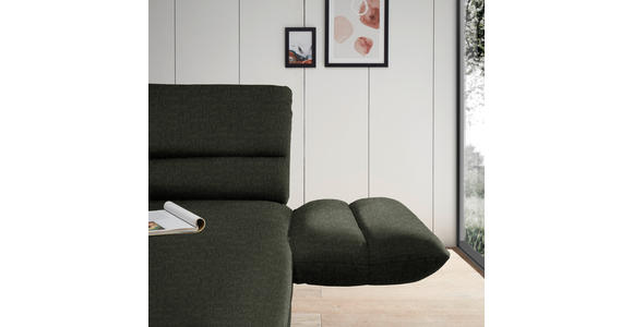 ECKSOFA  in Flachgewebe Dunkelgrün  279-327/176-217 cm  - Dunkelgrün/Schwarz, Design, Textil/Metall (279-327/176-217cm) - Dieter Knoll