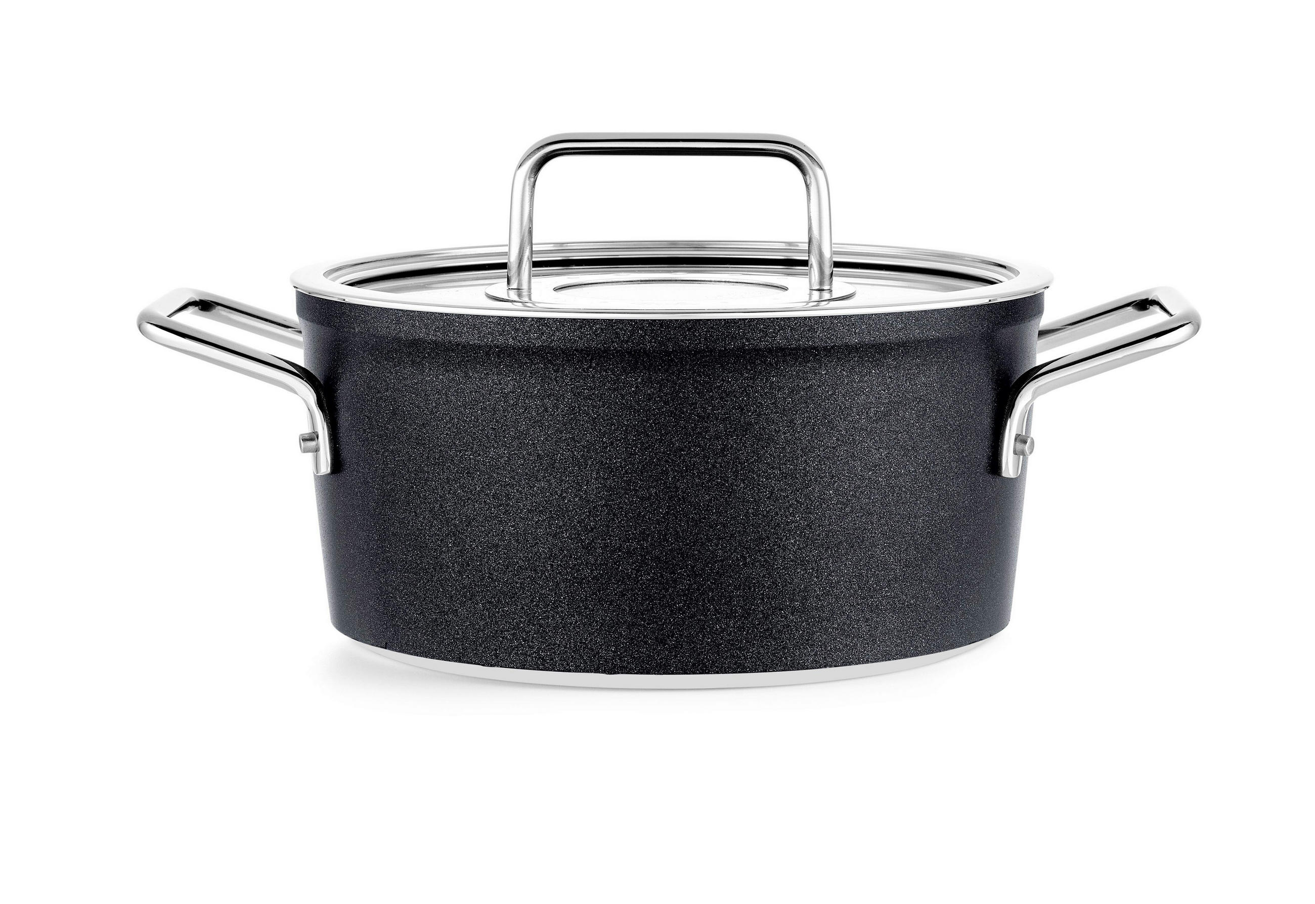 KOCHTOPF ADAMANT 2,7 L  - Schwarz, Basics, Glas/Metall (20cm) - Fissler