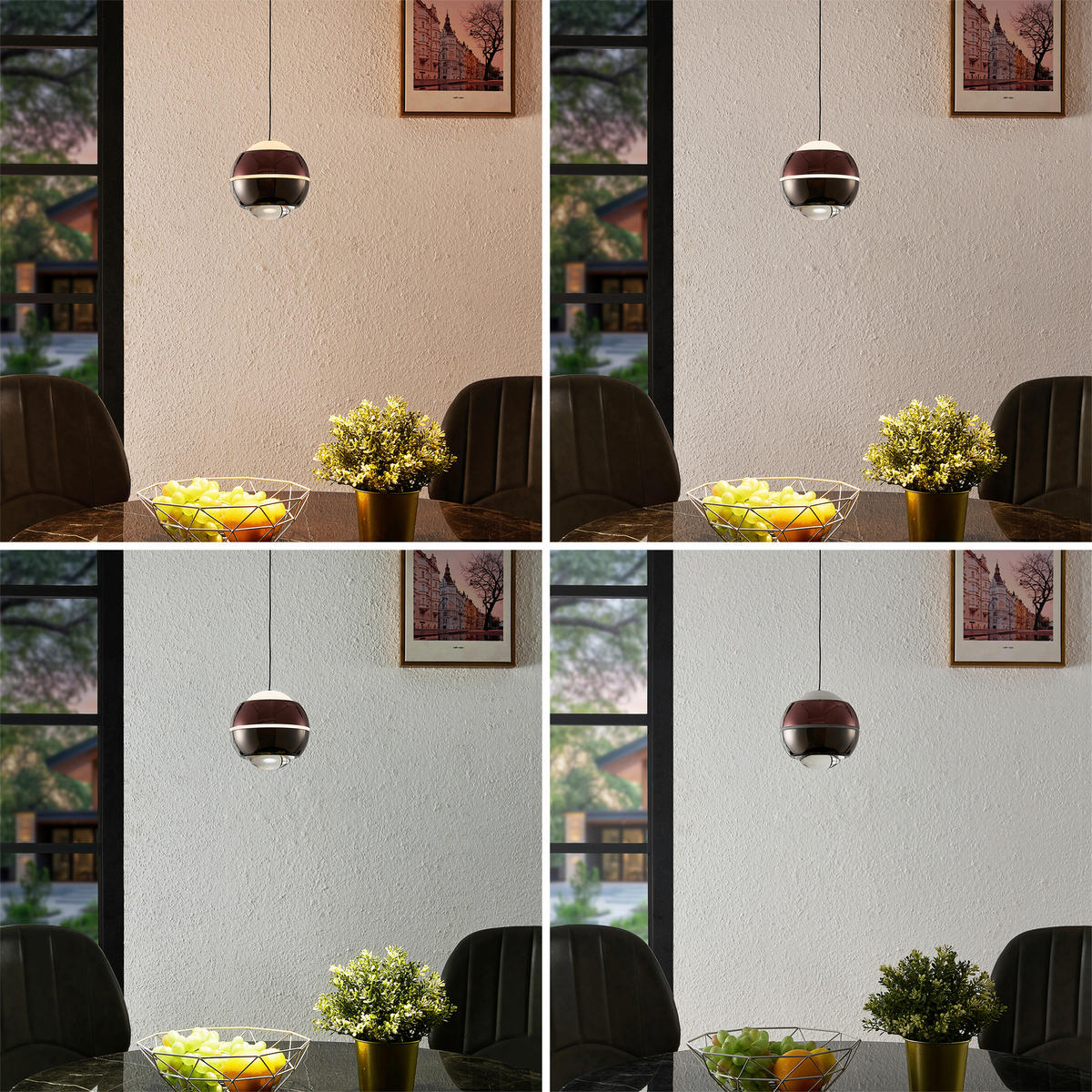 LED-HÄNGELEUCHTE Easy 12,5/150 cm   - Schwarz/Kupferfarben, Design, Glas/Kunststoff (12,5/150cm) - Dieter Knoll