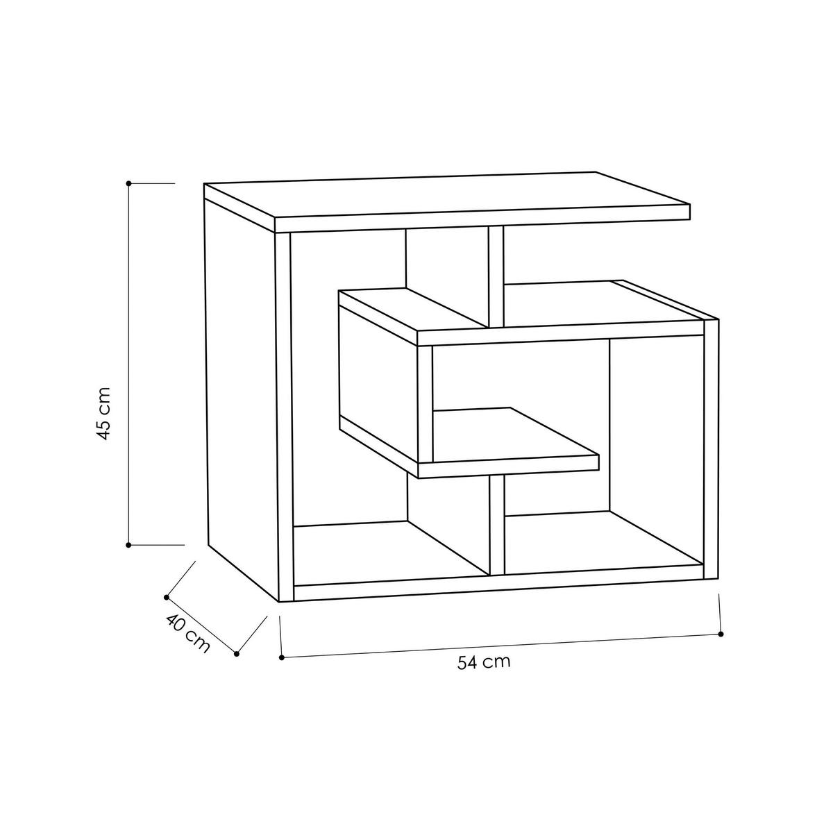 COUCHTISCH Anthrazit  - Anthrazit, Design, Holzwerkstoff (54/45/40cm) - Livetastic
