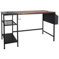 PSACÍ STŮL, hnědá, černá, 120/60/76 cm - černá/hnědá, Basics, kov/kompozitní dřevo (120/60/76cm) - MID.YOU