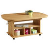 COUCHTISCH 107-157/67/53-63 cm oval Buchefarben  - Buchefarben, MODERN, Holzwerkstoff/Kunststoff (107-157/67/53-63cm) - MID.YOU