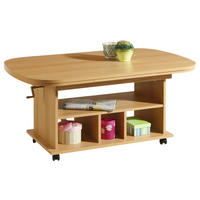 COUCHTISCH 107-157/67/53-63 cm oval Buchefarben  - Buchefarben, MODERN, Holzwerkstoff/Kunststoff (107-157/67/53-63cm) - MID.YOU