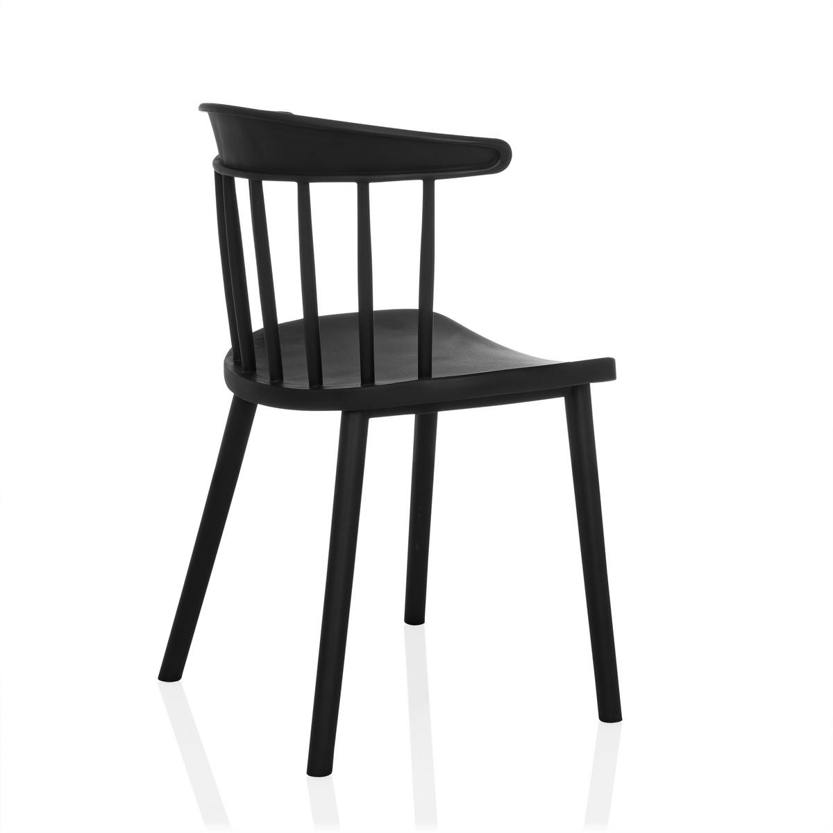BESUCHERSTUHL  in Schwarz  - Schwarz, MODERN, Kunststoff (53/75/45cm) - MID.YOU