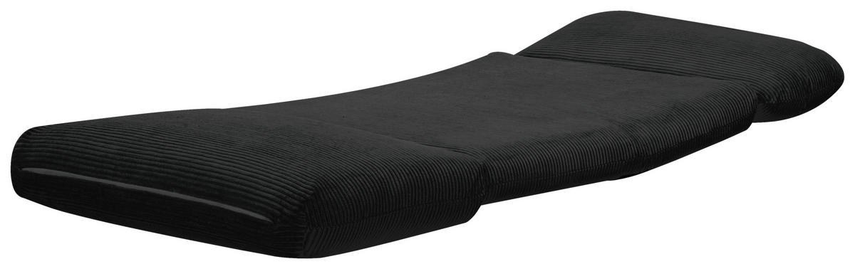 SCHLAFSESSEL in Cord Schwarz  - Schwarz, Design, Textil/Metall (82/58/78cm) - Livetastic