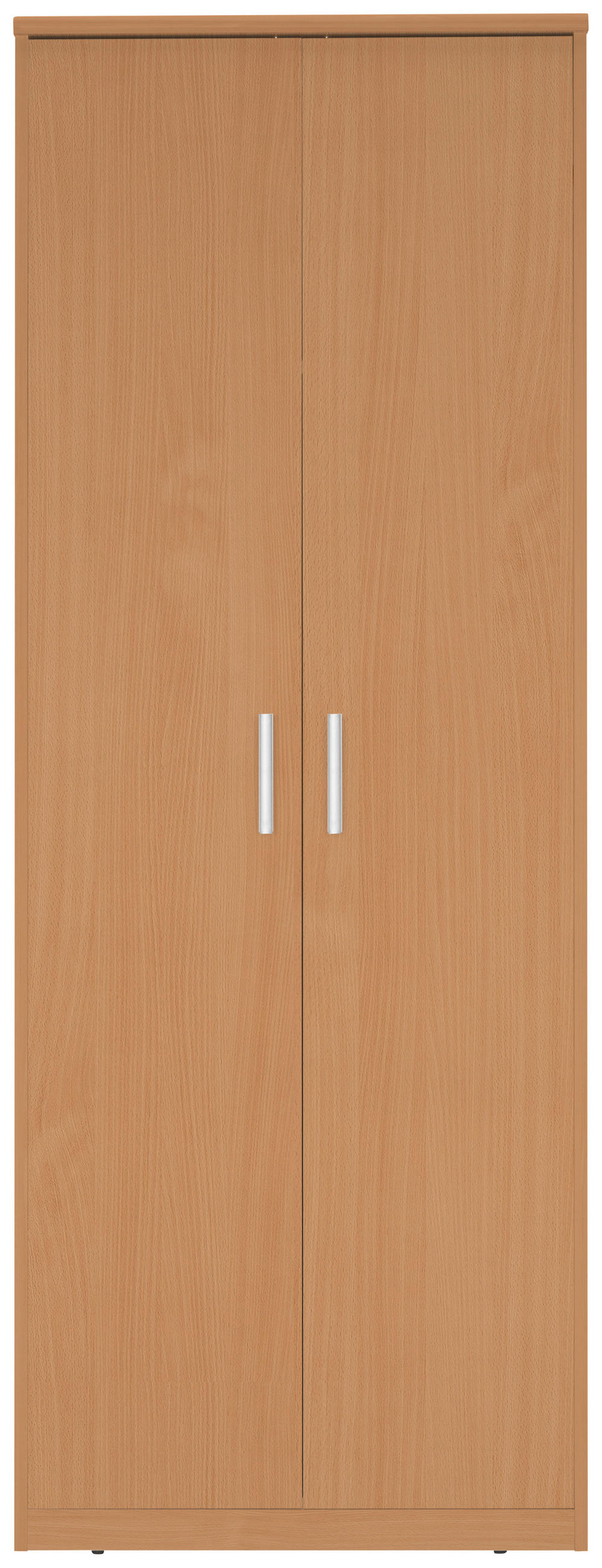 KLEIDERSCHRANK 72/194/54 cm 2-türig Buchefarben  - Silberfarben/Buchefarben, Basics, Holzwerkstoff/Kunststoff (72/194/54cm) - Xora
