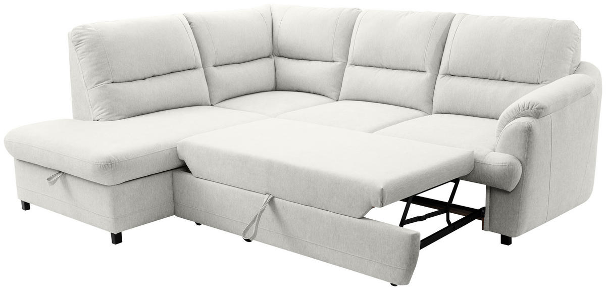 ECKSOFA Ecru  - Ecru/Greige, Basics, Holz/Textil (200/240cm) - MID.YOU