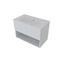 ELEMENT S UMIVAONIKOM  bijela visoki sjaj  - bijela visoki sjaj, Basics, drvo/keramika (81/46,5/56,5cm)