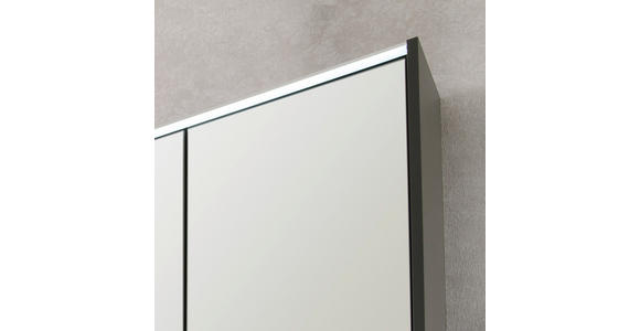 SPIEGELSCHRANK 110/68,3/15 cm  - Anthrazit/Alufarben, MODERN, Glas/Holzwerkstoff (110/68,3/15cm) - Voleo