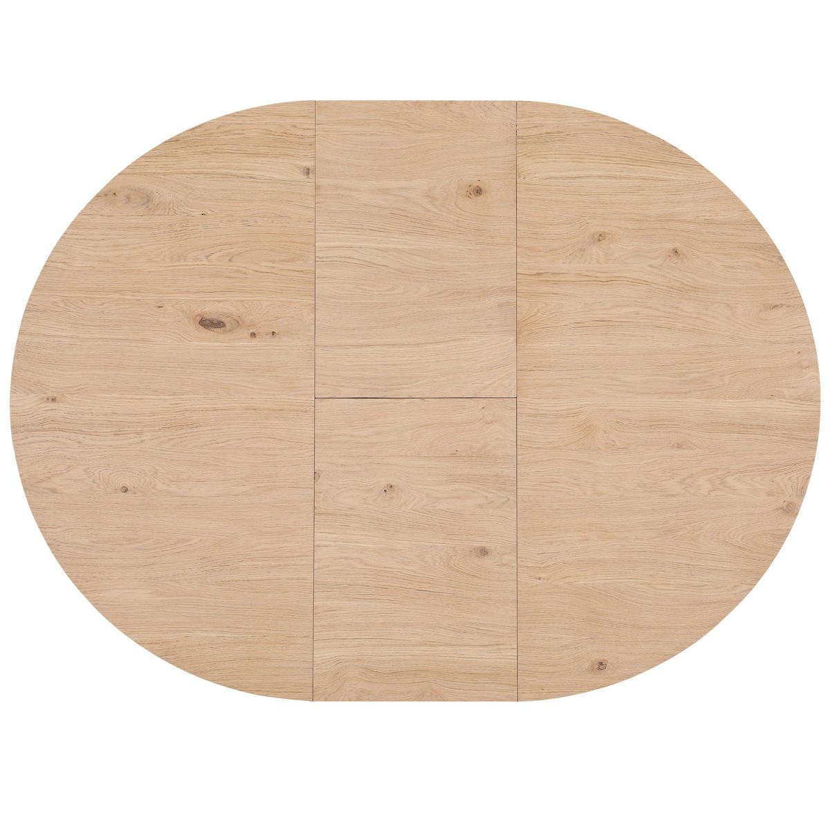 ESSTISCH 120-160/120/77 cm Echtholz  Holz ausziehbar rund Schwarz, Eichefarben  - Eichefarben/Schwarz, KONVENTIONELL, Holz/Metall (120-160/120/77cm) - Milino