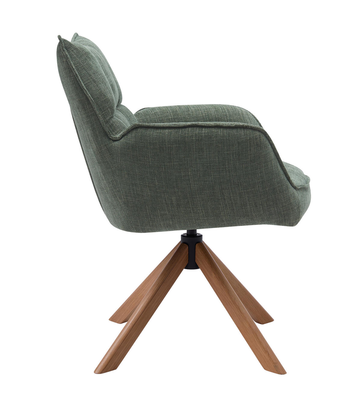 ARMLEHNSTUHL-SET 2 Stück  in Chenille  - Waldgrün/Naturfarben, MODERN, Holz/Textil (59/86/65cm) - Livetastic