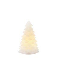 LED-KERZE  - Weiß, KONVENTIONELL, Naturmaterialien (11/16cm)