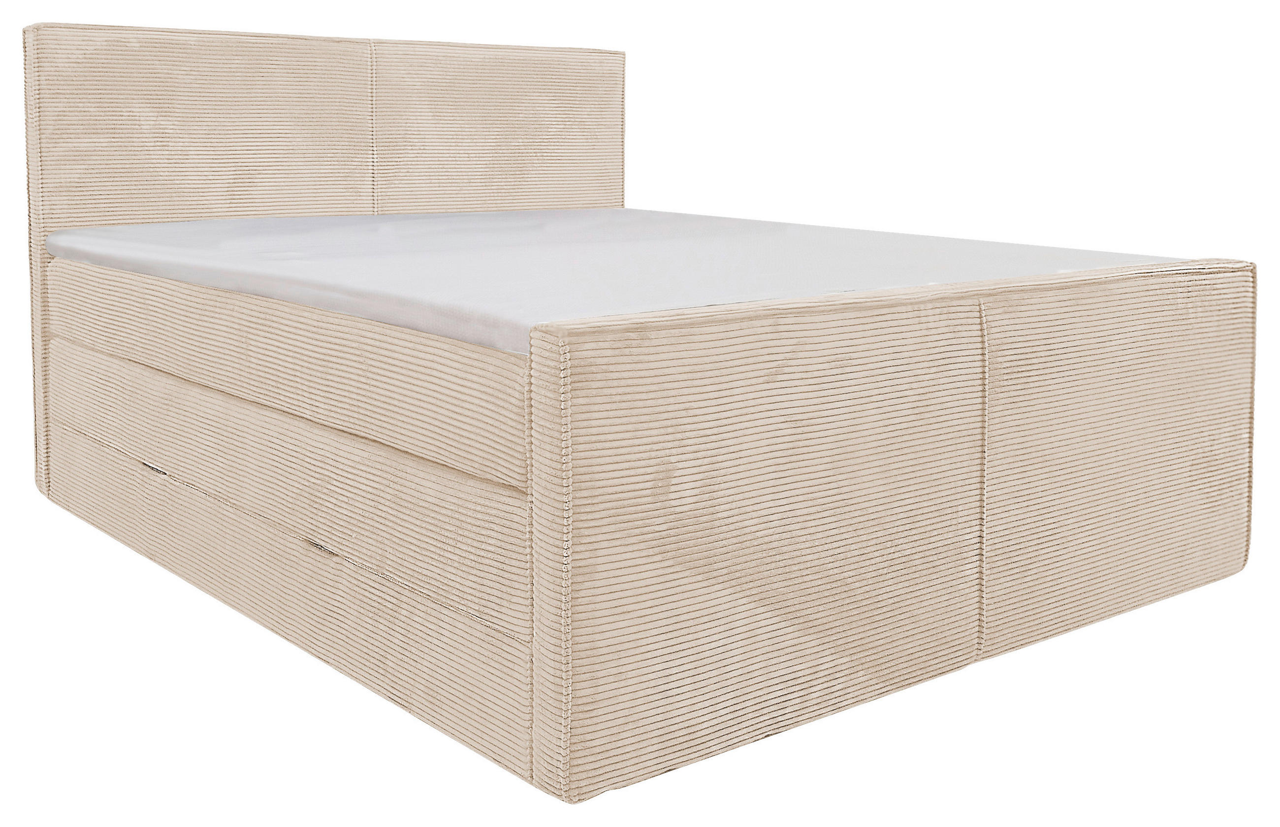 BOXSPRINGBETT 180/200 cm  in Beige  - Beige, MODERN, Textil (180/200cm) - Livetastic