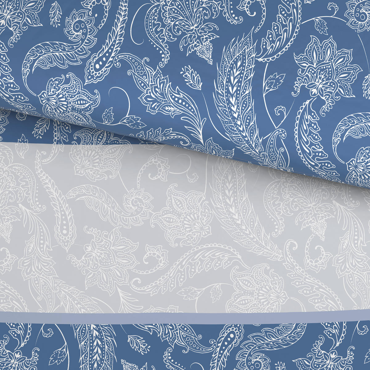 BETTWÄSCHE Satin 140/200 cm  - Blau, Textil (140/200cm) - Novel
