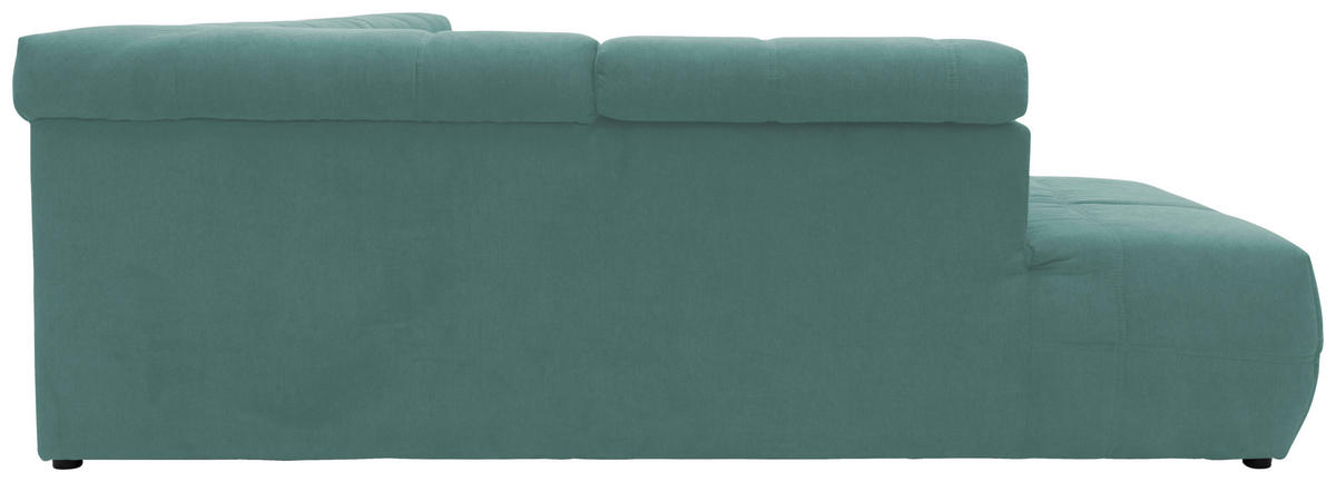 WOHNLANDSCHAFT Mintgrün Mikrofaser  - Schwarz/Mintgrün, Design, Kunststoff/Textil (228/359/175cm) - MID.YOU