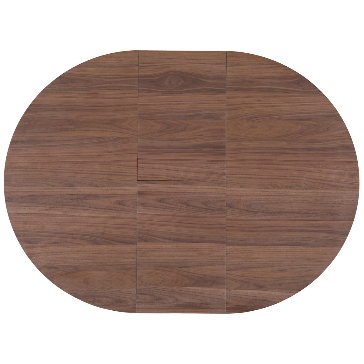 ESSTISCH 120-160/120/77 cm Echtholz  Holz ausziehbar rund Nussbaumfarben  - Nussbaumfarben/Schwarz, KONVENTIONELL, Holz/Metall (120-160/120/77cm) - Milino