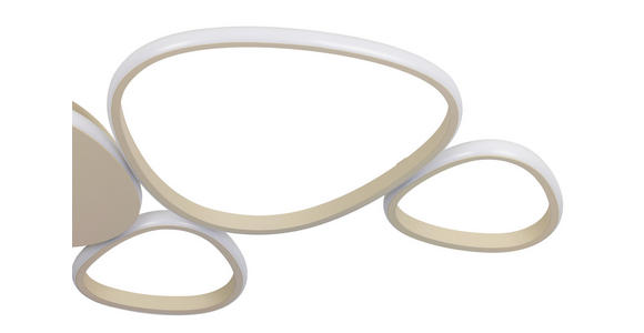 LED-DECKENLEUCHTE   - Sandfarben, Design, Kunststoff/Metall (90,5l) - Novel
