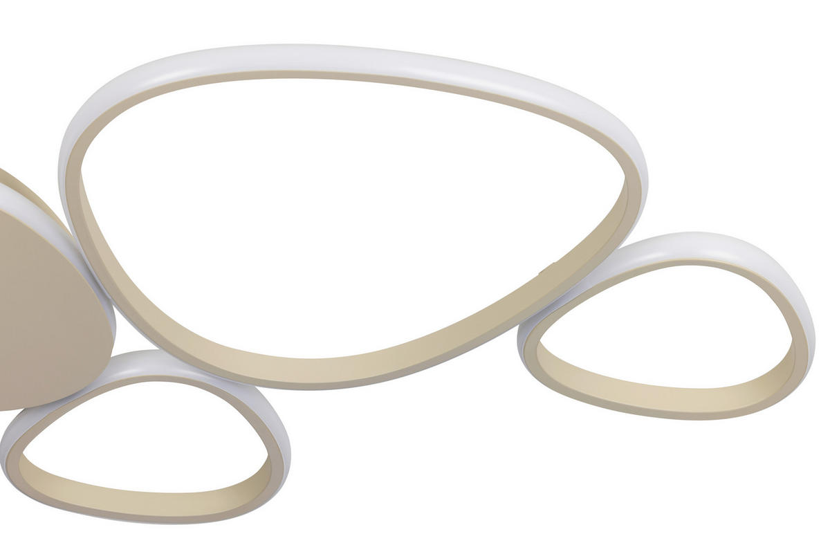 LED-DECKENLEUCHTE   - Sandfarben, Design, Kunststoff/Metall (90,5l) - Novel