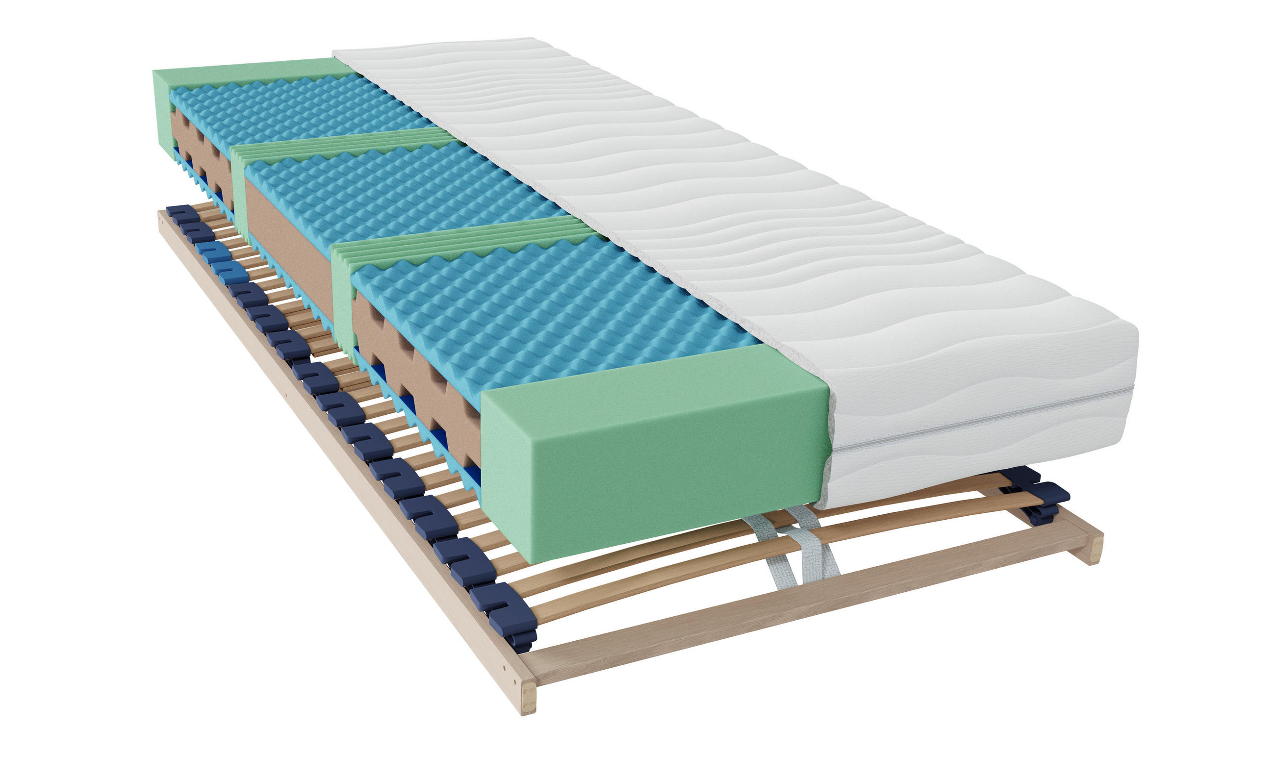 MATRATZENSET 90/200 cm  - Naturfarben, Basics, Holz (90/200cm) - Sleeptex