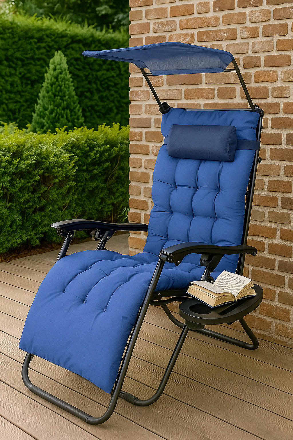 SOLSÄNG   51/133/91 cm  - blå, Modern, metall/textil (51/133/91cm) - Gardenson